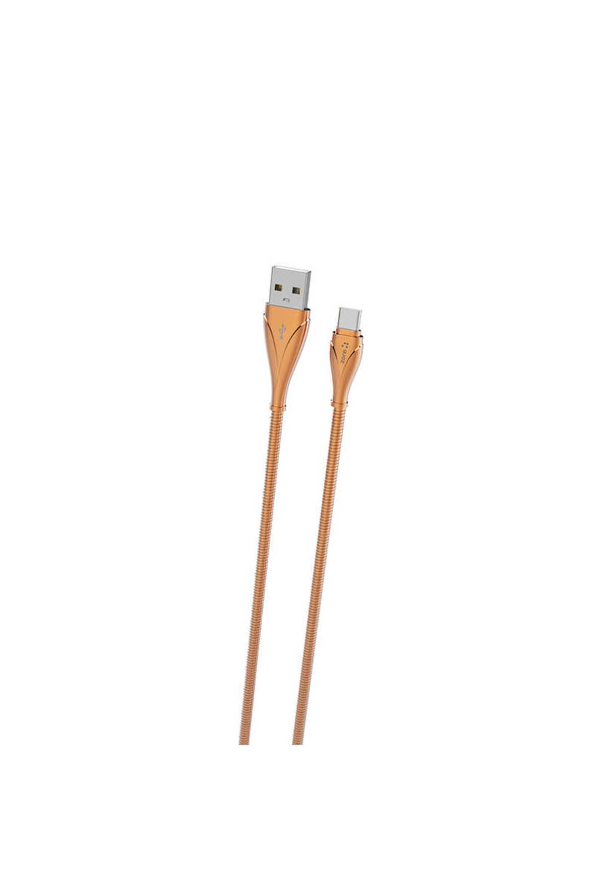 zore Rose Gold LS28 Type-C Usb Kablo-Zore