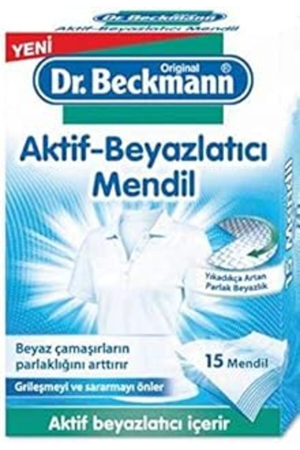 Dr.Beckmann Dr Beckmann Aktif Beyaz Mendil, 15'li