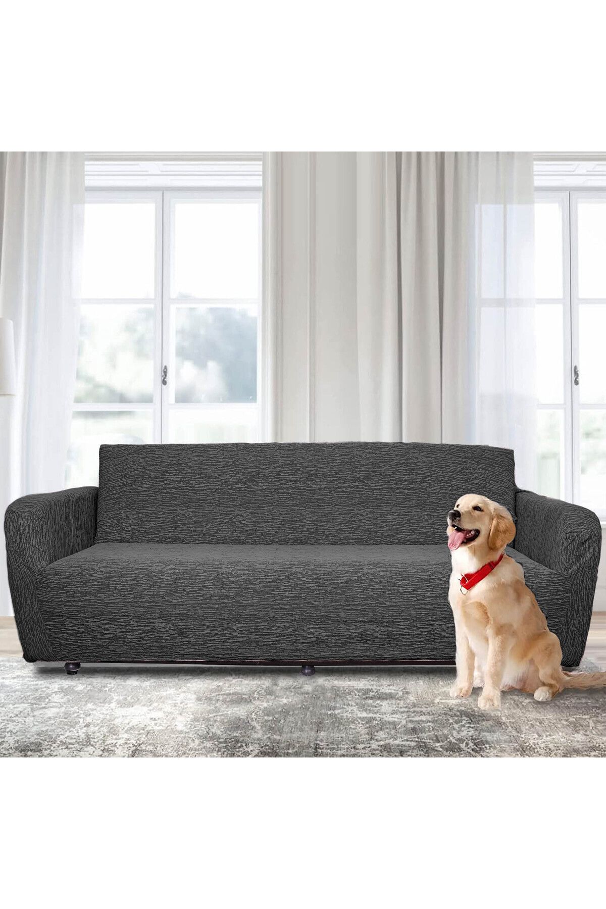 riselerhome-Husă de canapea elastică Jacquard 3 3 1 1 |   Husa de scaun elastica |   Set huse pentru scaun 4