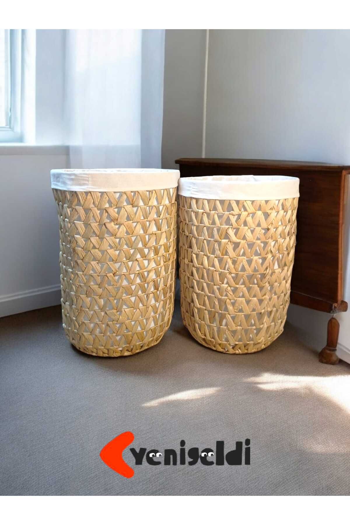 Yenigeldi 2 Coșuri Decorative De Răchită Pentru Baie, Bucătărie Și Dormitor Nou 240019 - One Size