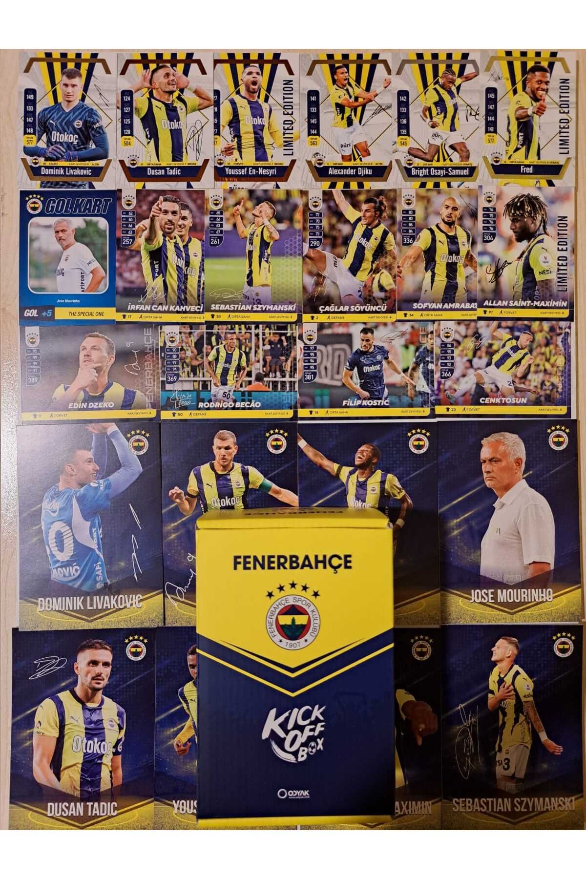 Fenerbahçe ODYAK KART 2024-2025 İMZALI SEZON TARAFTAR FUTBOLCU OYUNCU KARTLARI KICK OFF BOX ORİJİNAL ÜRÜN