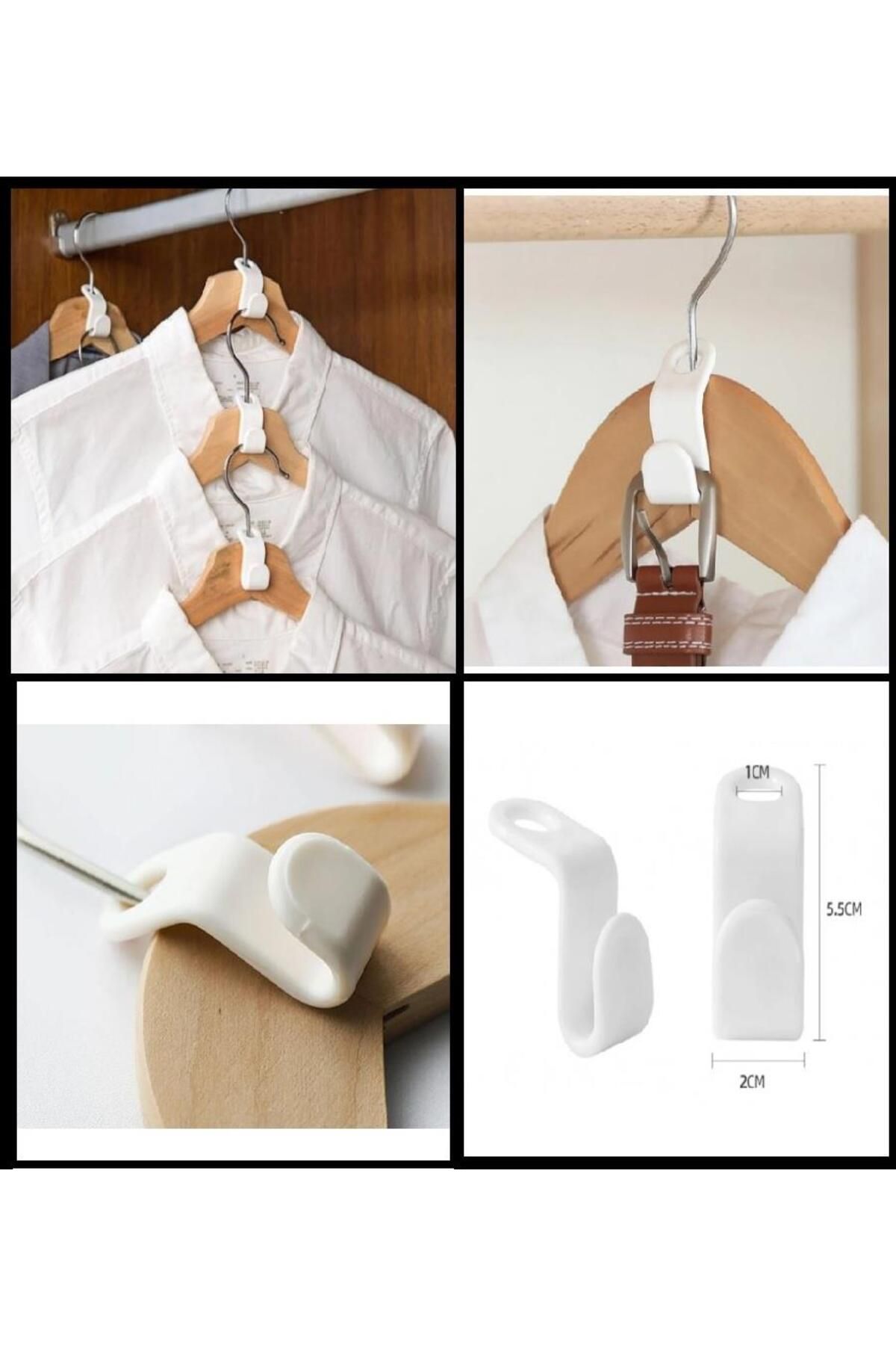 optana-10Pcs Multi-Purpose Hook Organizing Set - Hanger Multiplexer, Closet Wardrobe Organizer 5