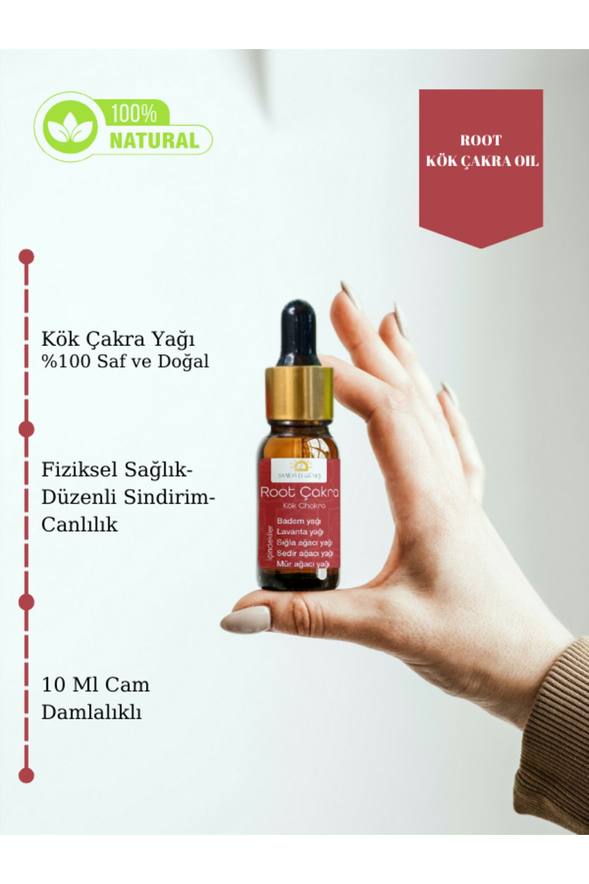 Butik Düzenli Sindirim Ve Fiziksel Sağlık Kök Çakra Aromaterapi Yağı