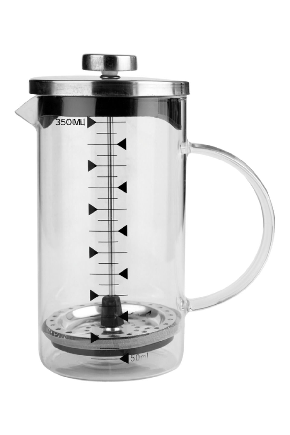 PERLAEVKAHVE Çelik Kapaklı Cam French Press 350 ml