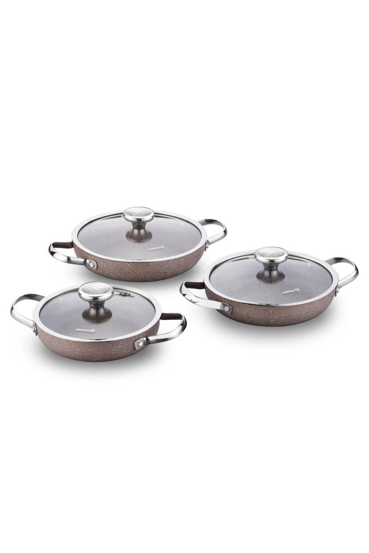 KORKMAZ A2920 BROWNİ 6 PARÇA OMLET SET