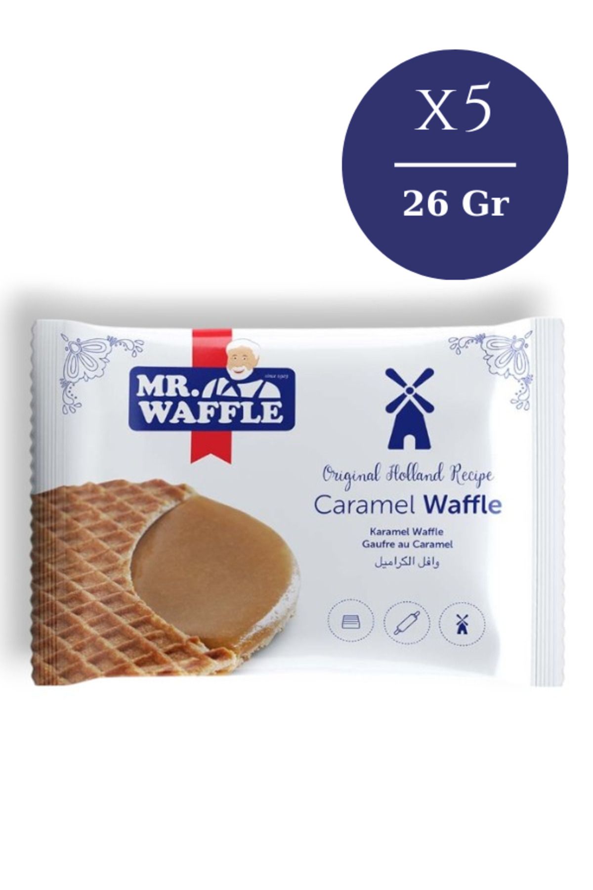 Bisküvi Caramel Waffle 26 Gr x 5 Adet