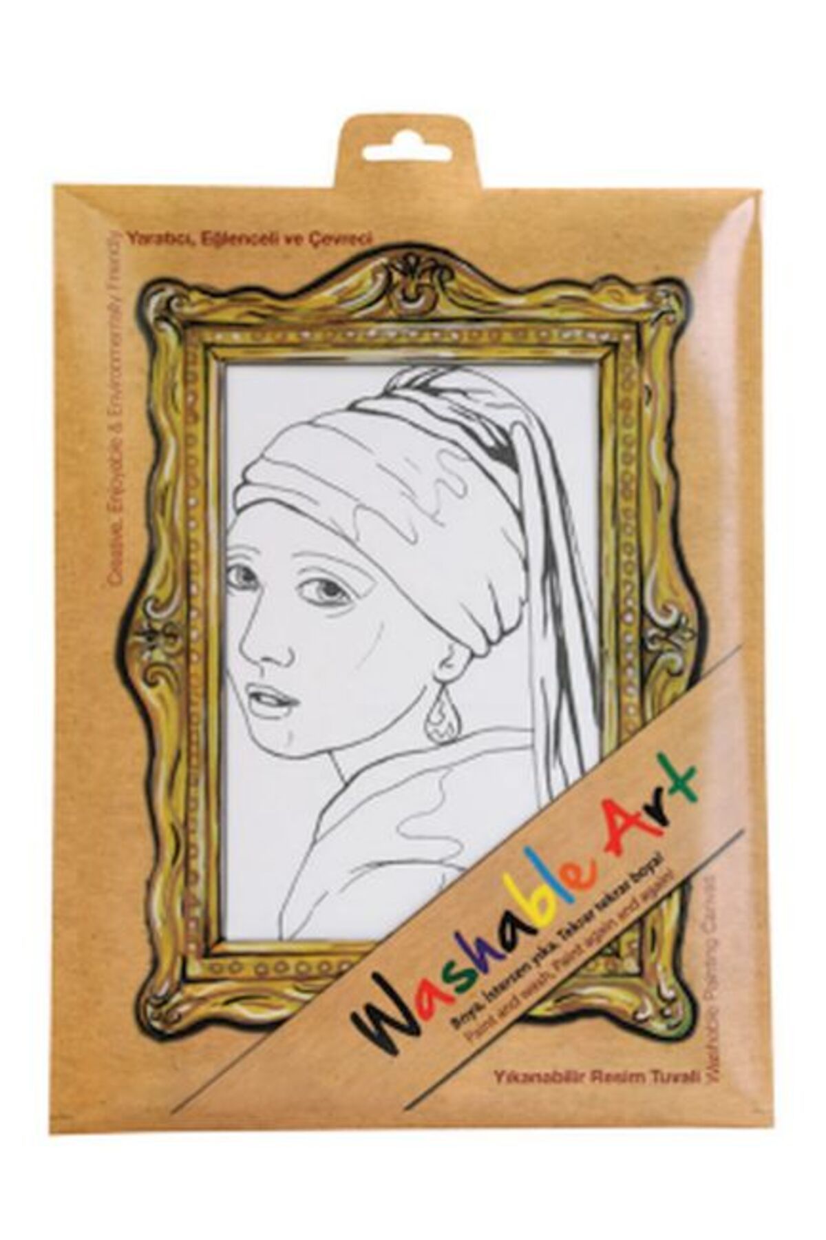 Akademi Çocuk Funny Mat - Johannes Vermeer Gırl Wıth A Pearl Earrıng 25 X 35 Cm