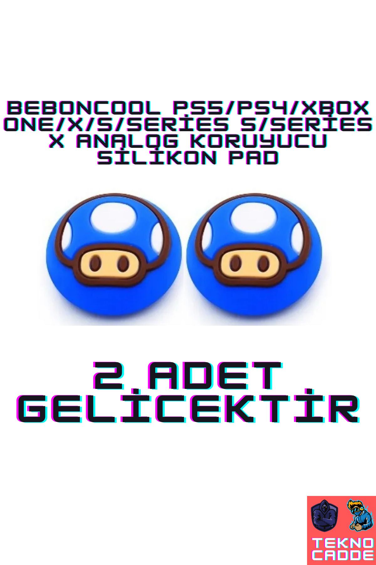 beboncool NeW3D Ps5/Ps4/Xbox ONE/ONE X/ONE S/Series S/Series X/Switch PRO Uyumlu Analog Koruyucu Silikon PAD