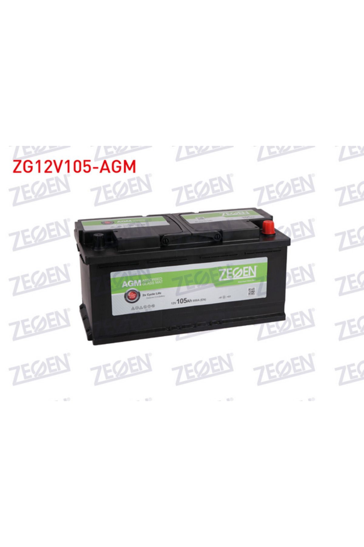 ZEGEN AKÜ AGM START/STOP L6 12V 105 AH (393X175X190)