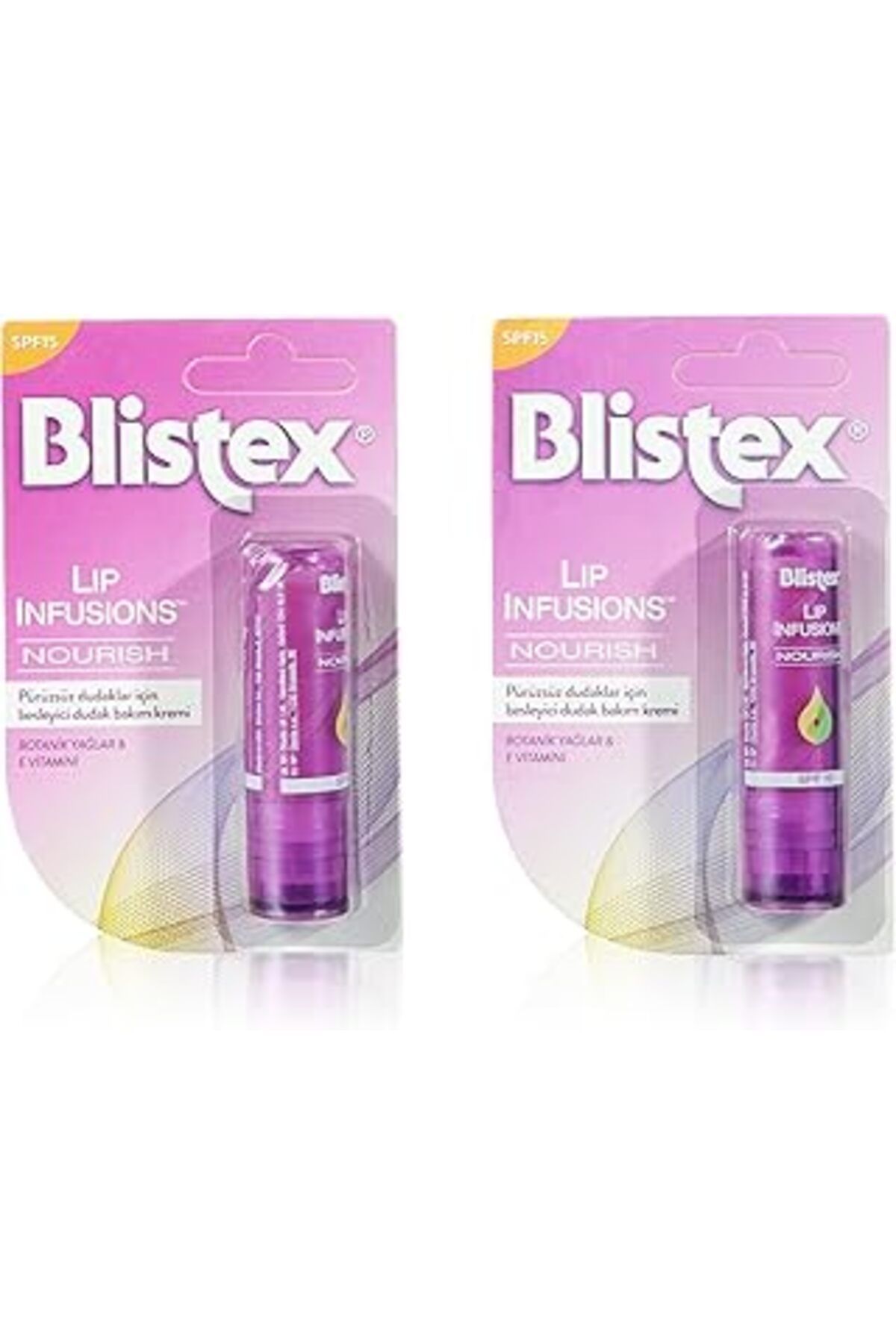 roztomily Blistex Lip Infusions Nourish S 15 Güneş Koruyucu Besleyici Dudak Bakım Kremi X2