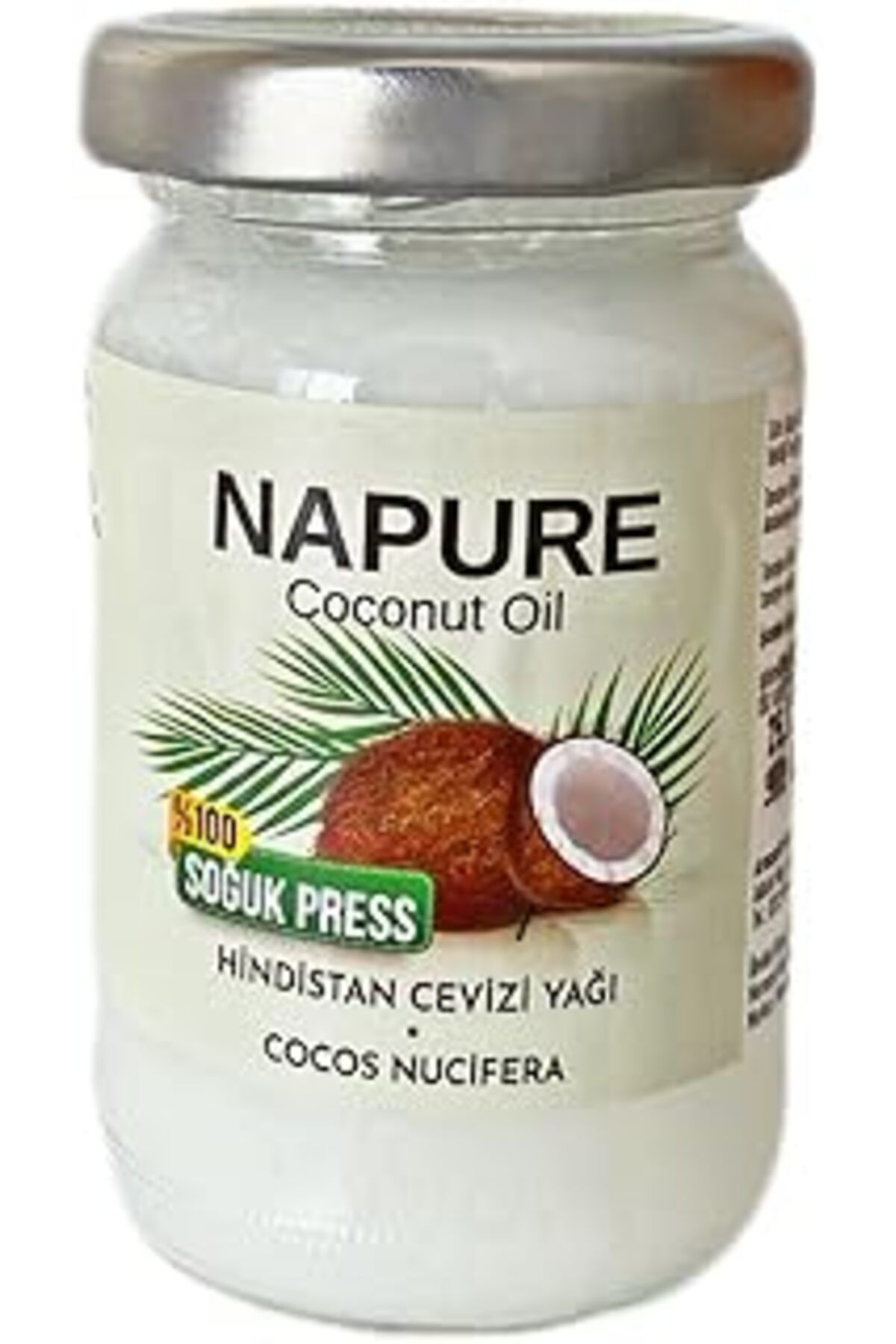 Genel Markalar Hindistan Cevizi Yağı Doğal %100 Soğuk Sıkım Cocos Nucifera Coconut Oil (100 ML)