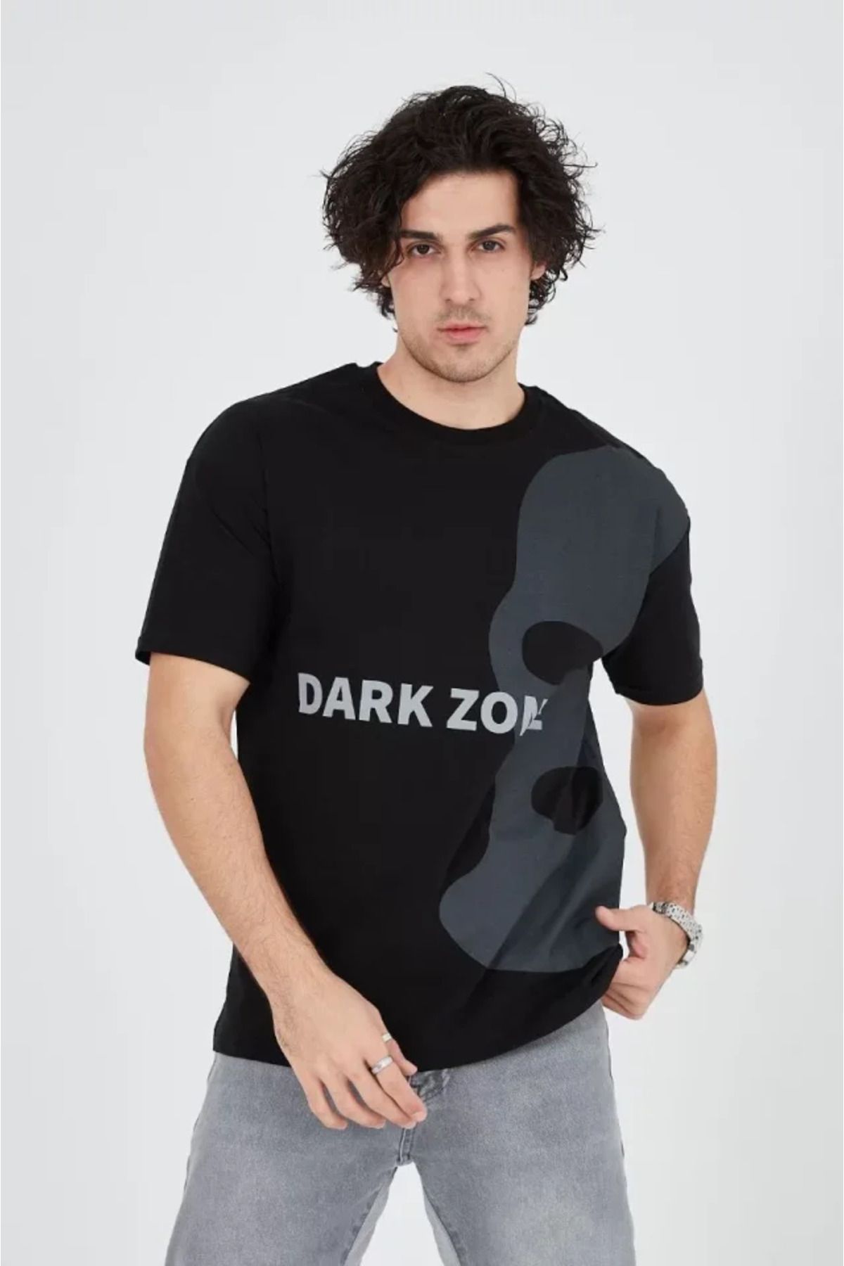 MRA Fashion Erkek Baskılı T-Shirt - Siyah