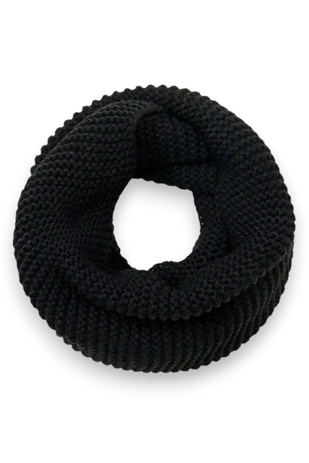 Moibody %100 Akrilik Premium Yumuşak Neck Warmer Siyah Boyunluk görsel 2