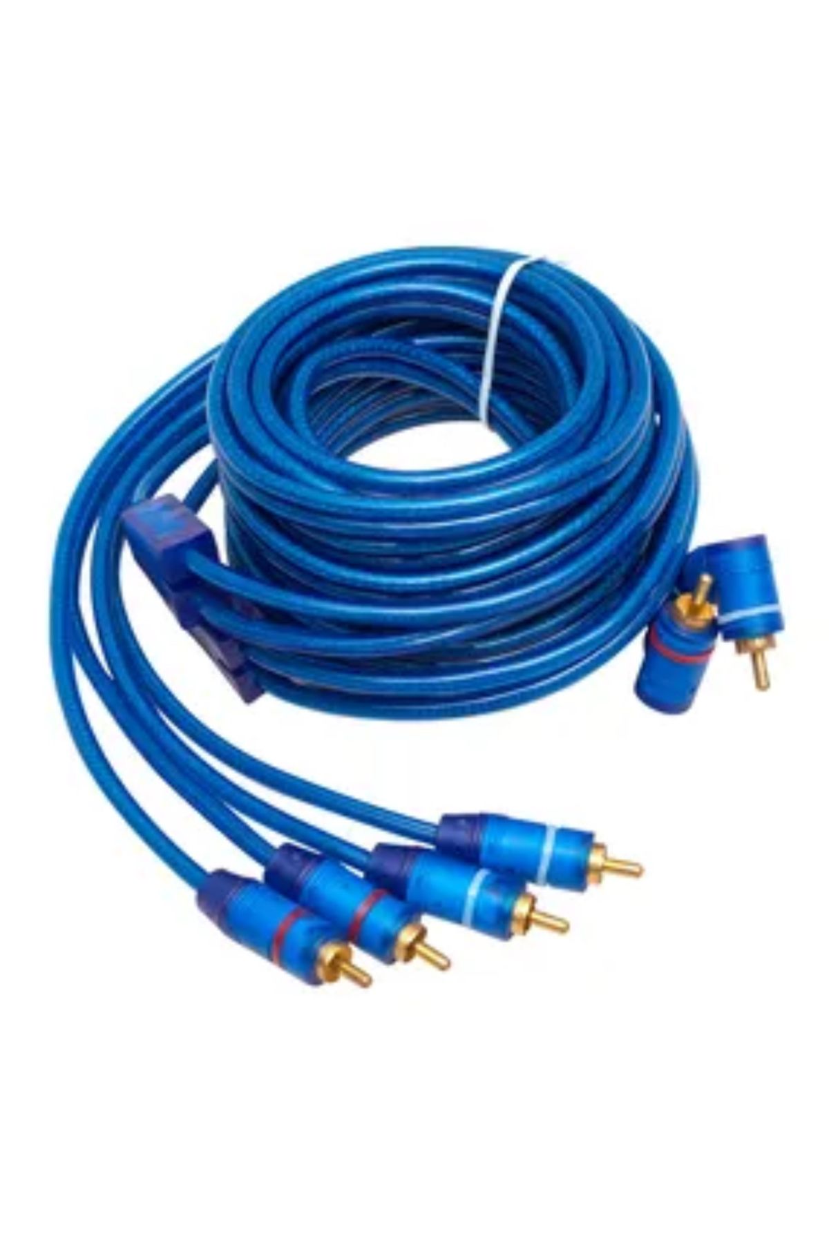 abnturk Pm-425 2 Rca Erkek 4 Rca Erkek Saseli 5 Metre Mavi Kablo