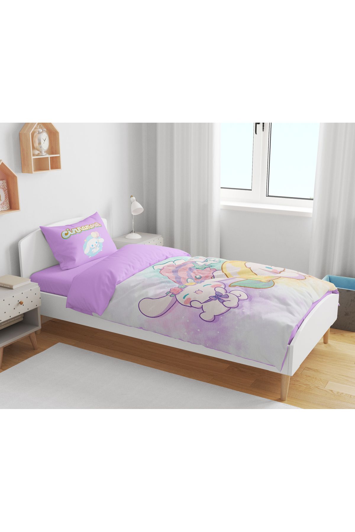 Erays Home-Cinnamoroll 3D Digital Printed Single Girl Bedding Set Teenager Bedding Set 2