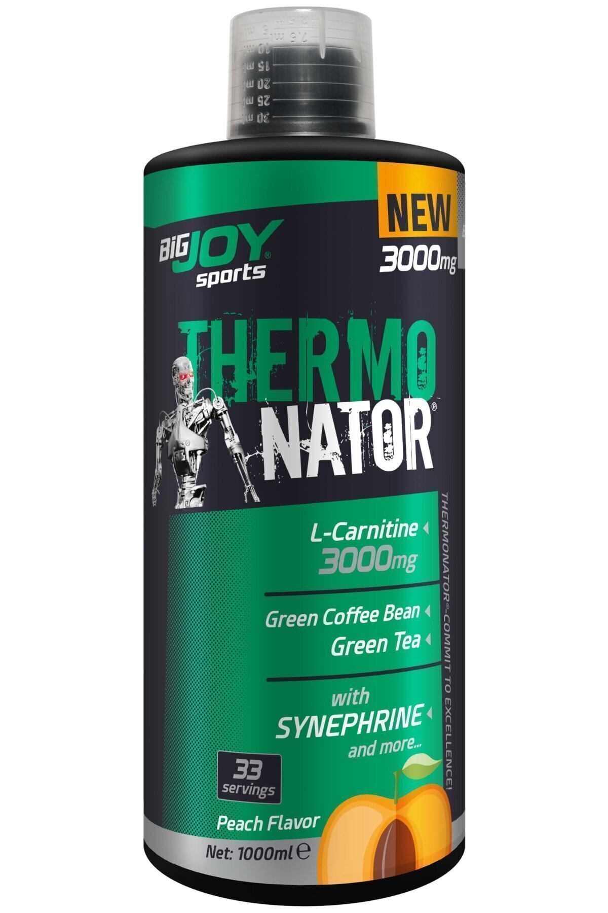 Bigjoy Sports Şeftali Aromalı Thermo Nator L Karnitin 1000 ml 3000mg L Carnitine