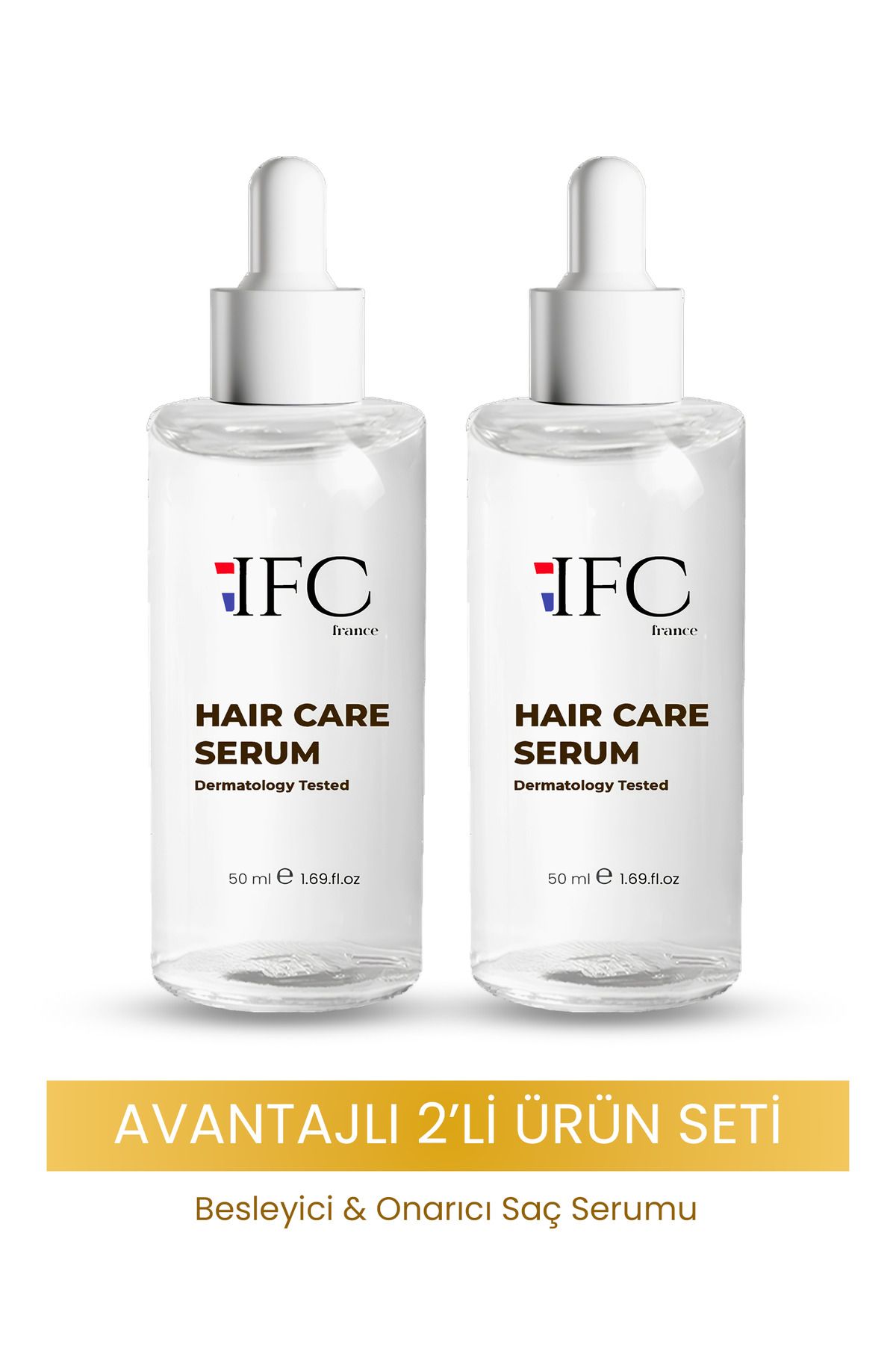 Ifc 2'li Avantajlı Set - Hair Care Oil Yıpranmış Kuru Saçlara Özel Besleyici Onarıcı Saç Bakım Serumu