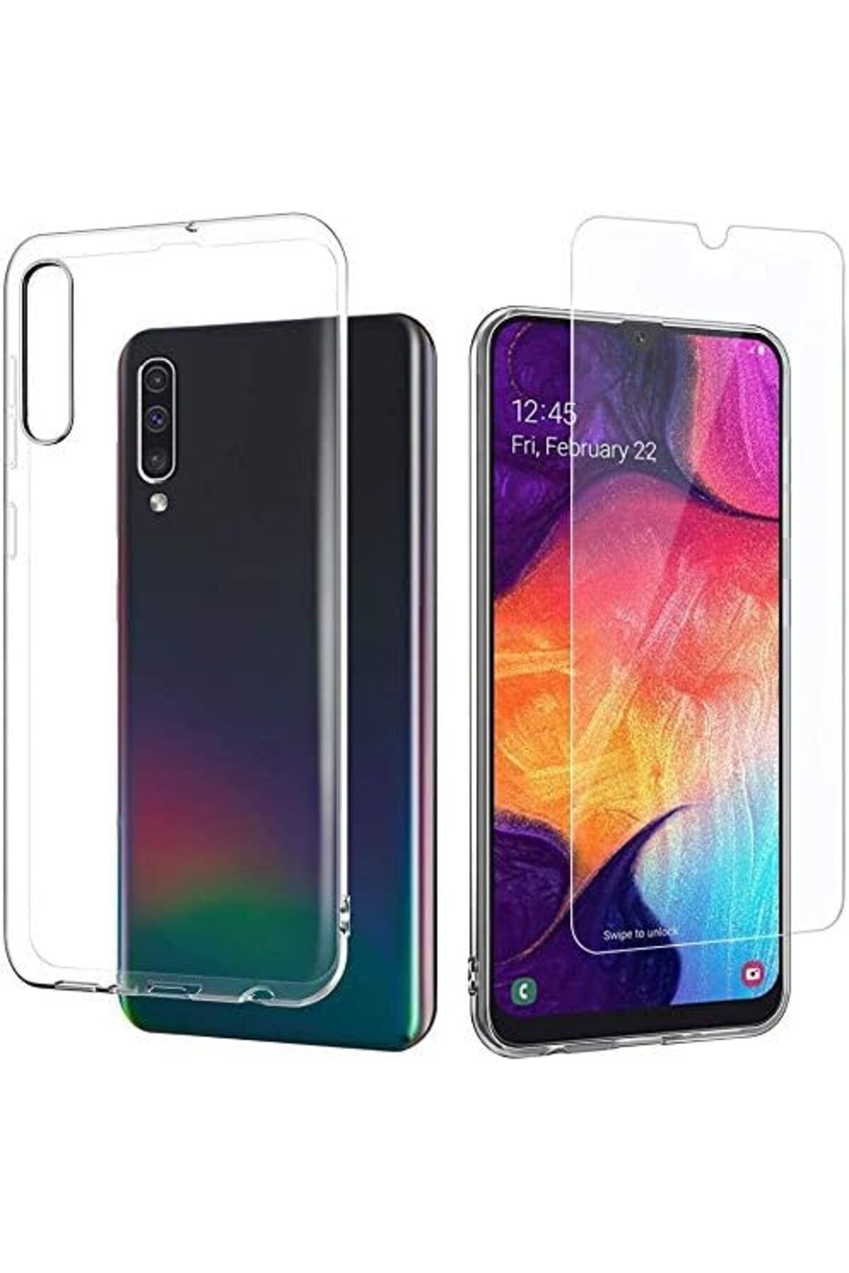 STOREMAX Erhnshp CONNERS  Galaxy A50 CAM EKRAN KORUYUCU + CRYSTAL CLEAR SİLİKON ŞEFFAF rnbuyshop 995340