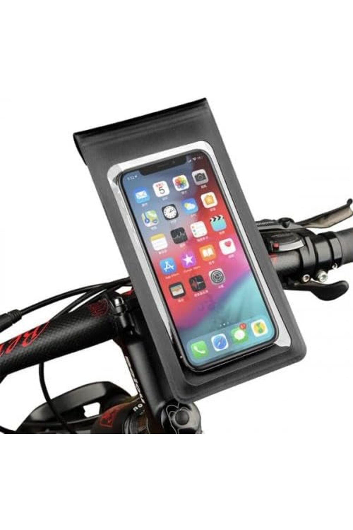 STOREMAX nffashopm Su Geçirmez Tpu Şeffaf Gidona Takılan Motosiklet Telefon Tutucu Bisiklet Telefon Tutucu