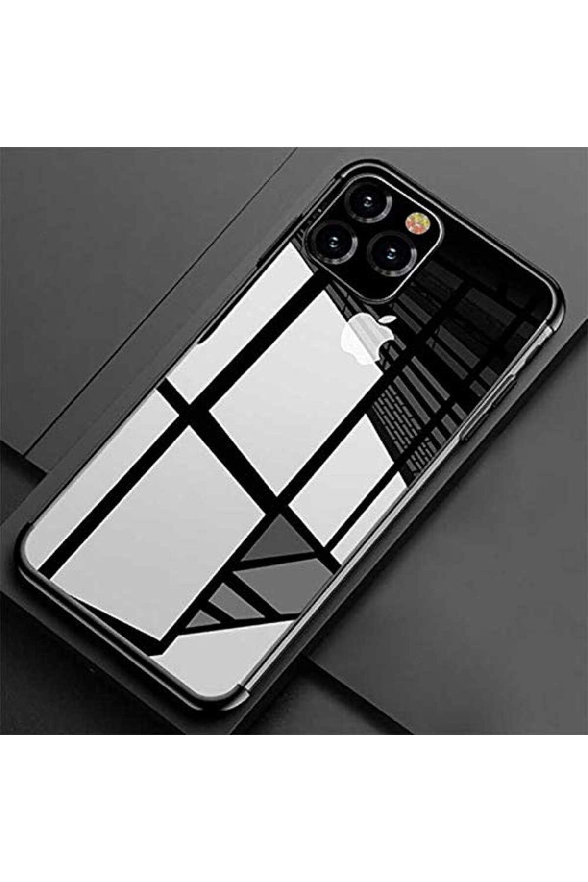 STOREMAX nffashopm iPhone 11 Pro ile Uyumlu Dört Köşeli Lazer Siyah Cep Telefonu Kılıfı storestarx 1051