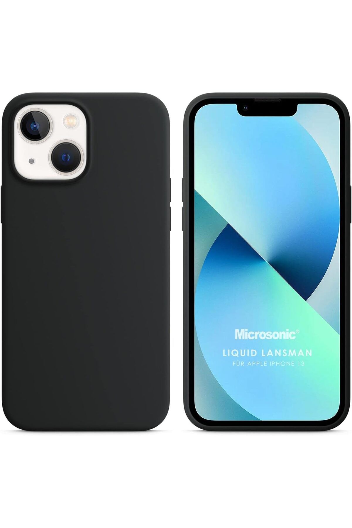 STOREMAX cmllashop iPhone 13 için Kılıf Liquid Lansman Silikon Siyah [iPhone 13 ile Uyumlu Kılıf - Siyah