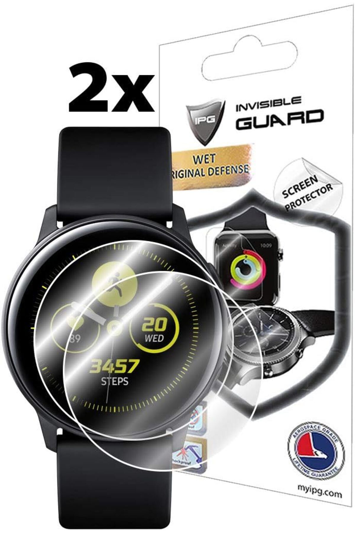 MCreative crashop Samsung Galaxy Watch Active Ekran Koruyucu, 2 Adet  1073147