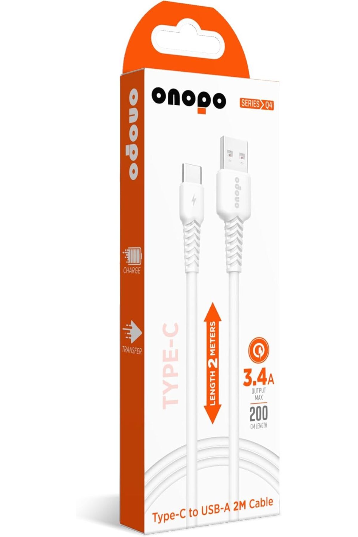 STOREMAX EMLshop Uyumlu Type-c To Usb Kablo 3.4a Hızlı Şarj Ve Data Kablosu 2m - Q4 VDesingx 986362