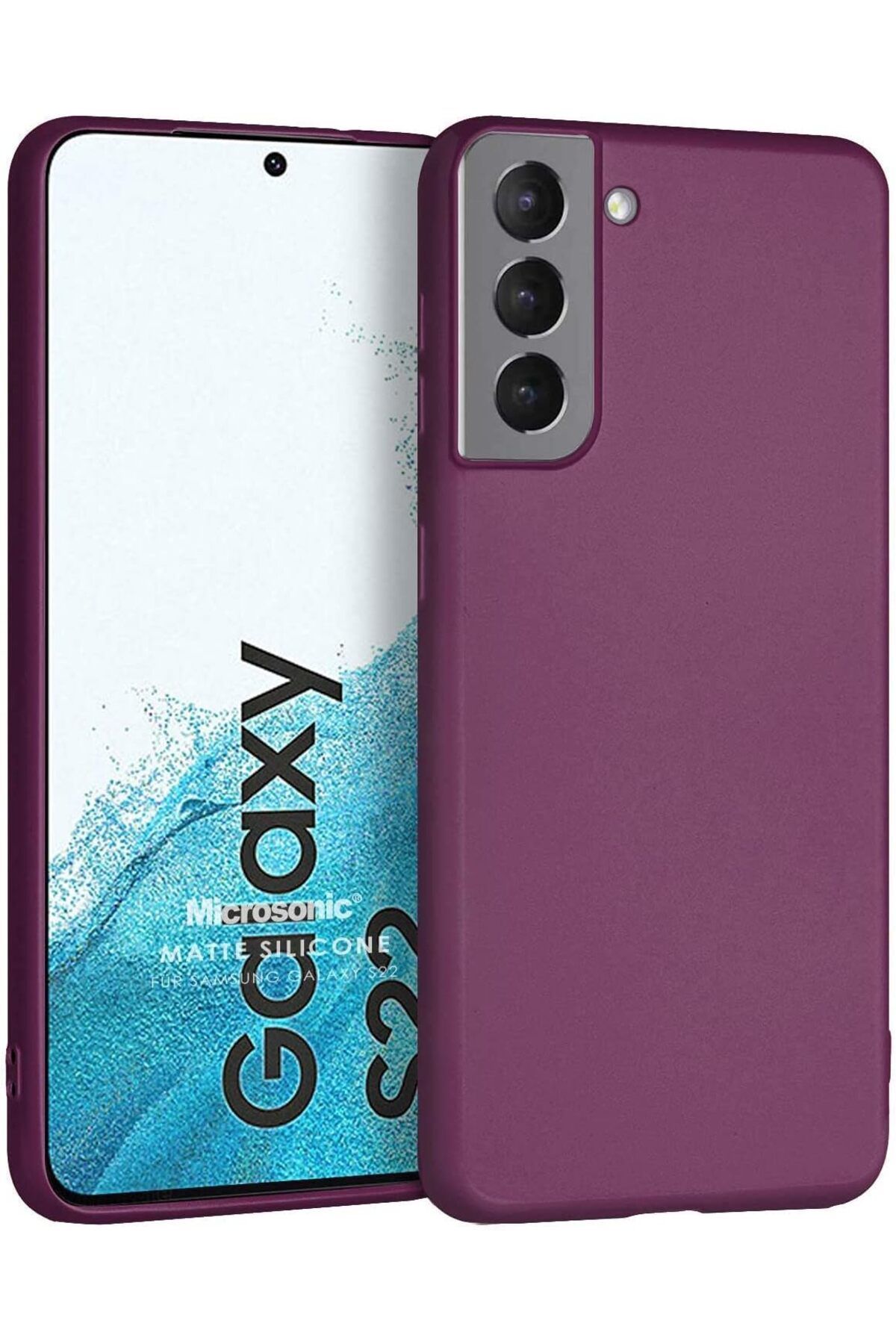 STOREMAX mrttnca Matte Silicone Galaxy S22 için Kılıf Mor [Galaxy S22 ile Uyumlu Kılıf - Mor] trndymrt