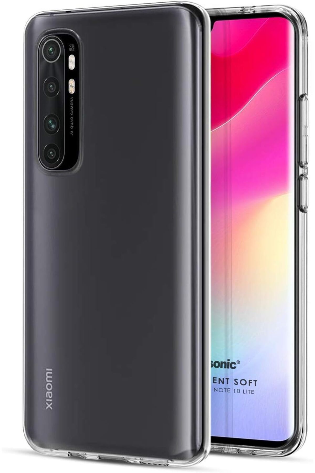 STOREMAX efshopx Xiaomi Mi Note 10 Lite için Kılıf Transparent Soft Beyaz [Mi Note 10 Lite ile Uyumlu Kıl