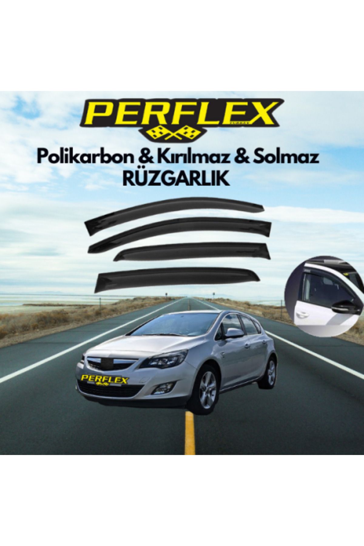 Lucest Lucestdrp Perf Polikarbon Kırılmaz Rüzgarlık V2 Mugen  Opel Astra J (2009-2015) New