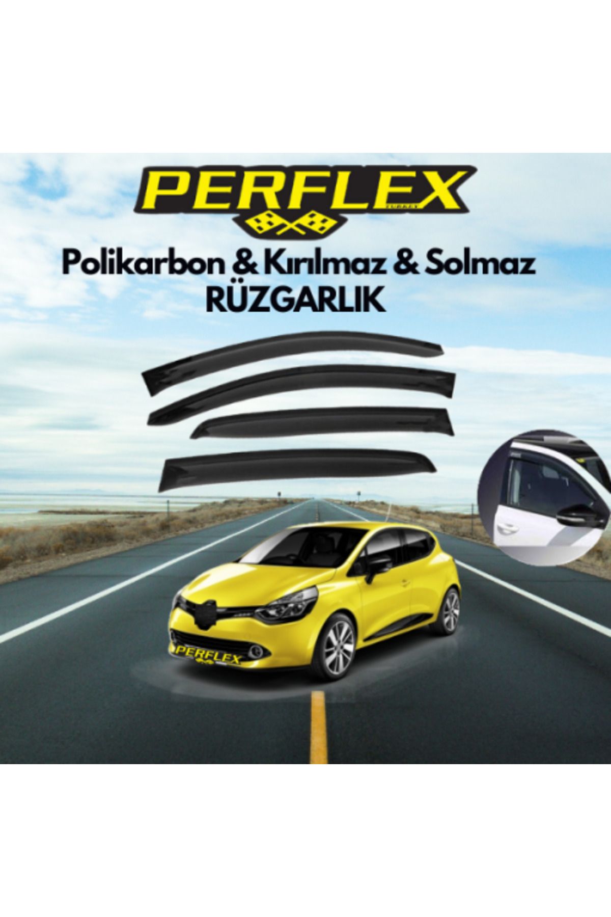 Lucest Lucestdrp Perf Polikarbon Kırılmaz Rüzgarlık V2 Mugen Renault Clio 4 2013-2019 New