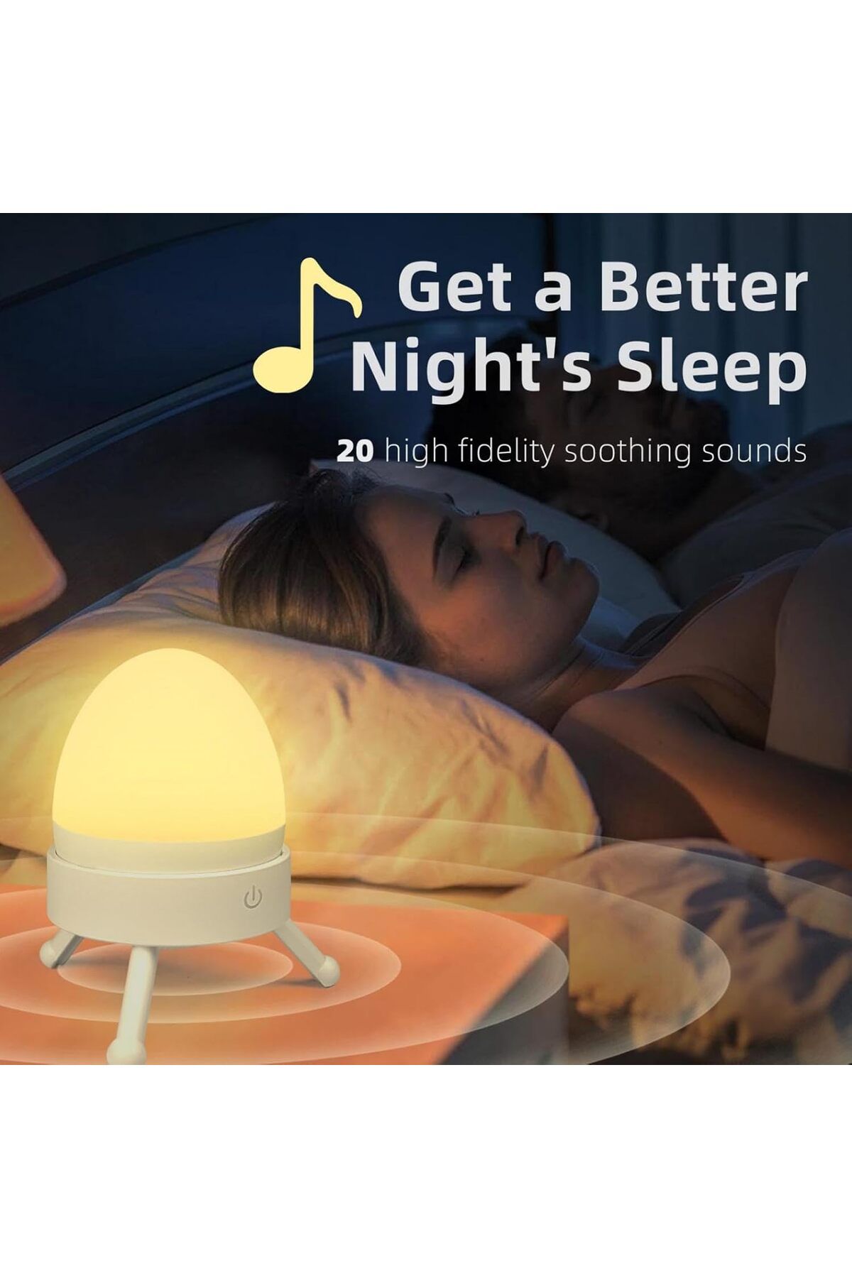 Arabest-Baby Sound Machine, Sound Machine with 7 Color Light,White Noise Machine with Remote Control 2