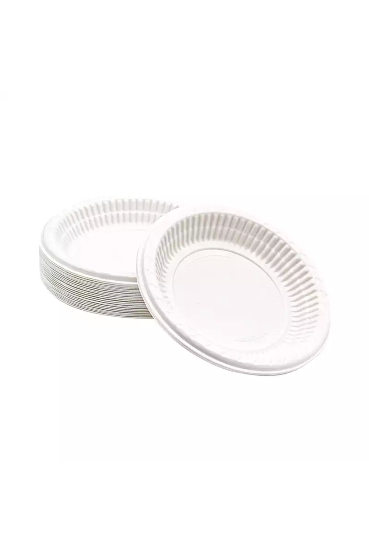 YOK YOK AMBALAJ-Plastic Plate 100 Pieces Medium Size 2