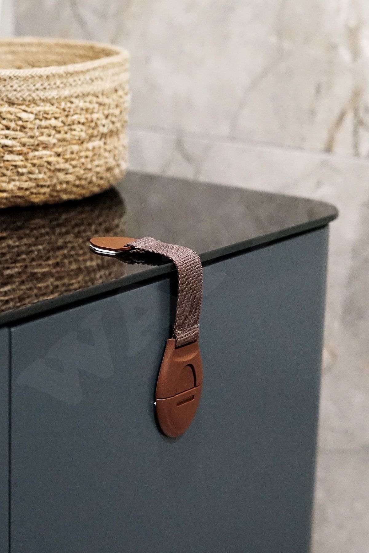 WAPPA 5 Adet Kahverengi Çocuk Bebek Çekmece Ve Dolap Kilidi Bebek Güvenlik Koruma Kilidi Kahverengi fotoğrafı 2 (önizleme)