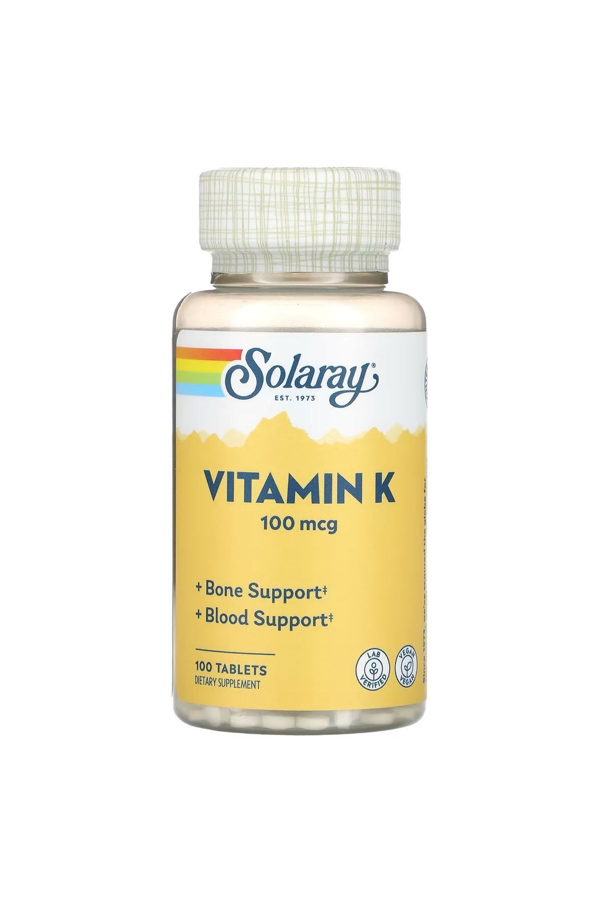 Solaray Vitamin K 100 mcg 100 Tablet