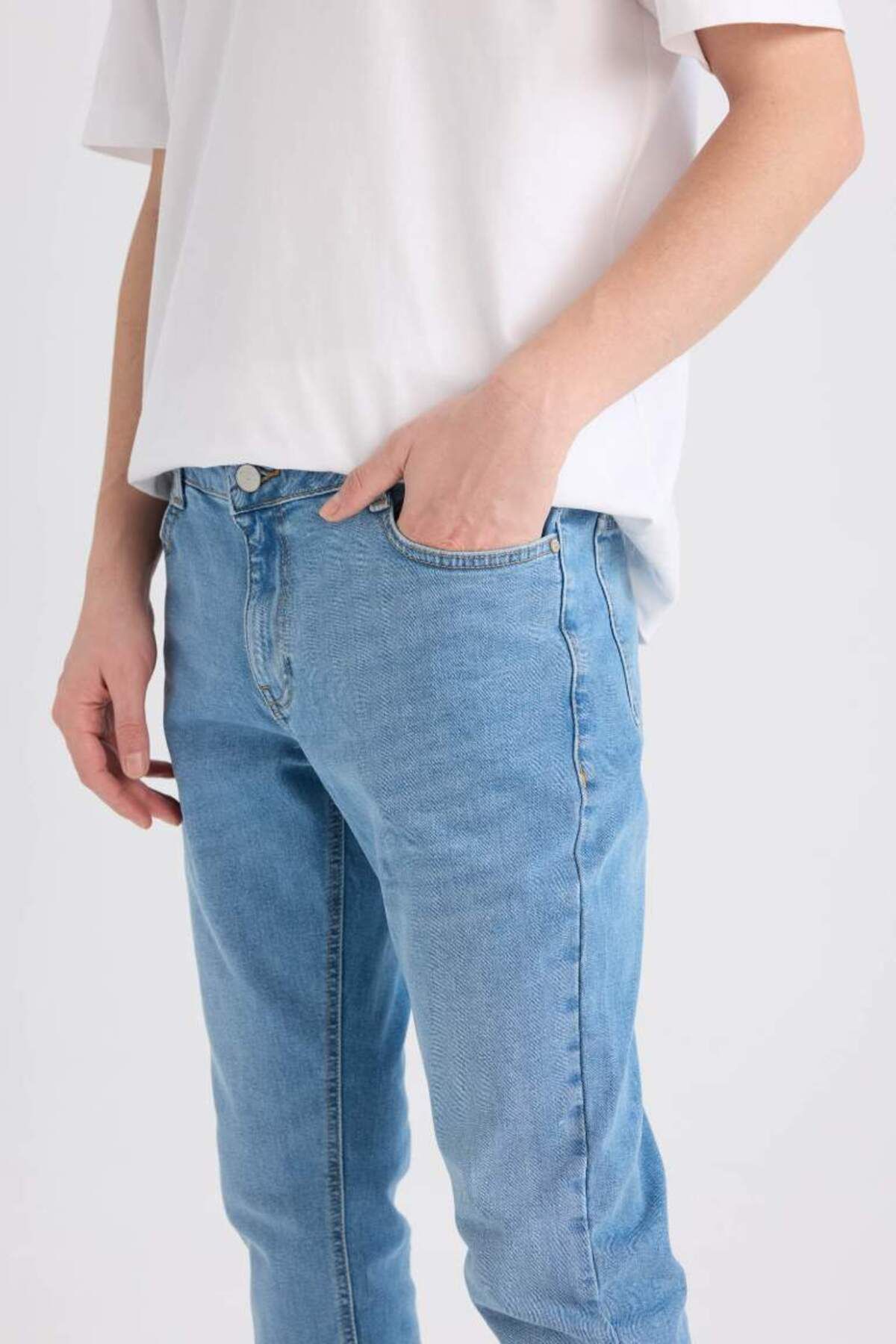 DeFacto-Noul sezon Pedro Slim Fit Slim Fit Pantaloni de jeans cu talie normală 4