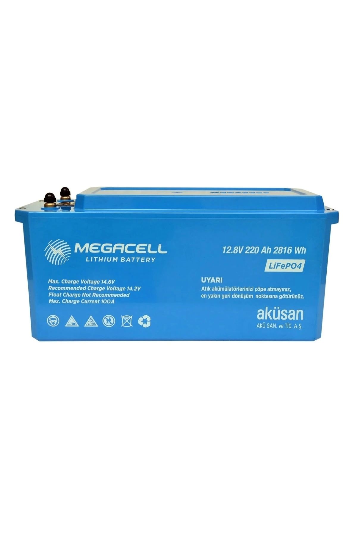 Megacell -lifepo4 Abs 12,8v 220ah Lityum Demir Fosfat Akü Uyumlu