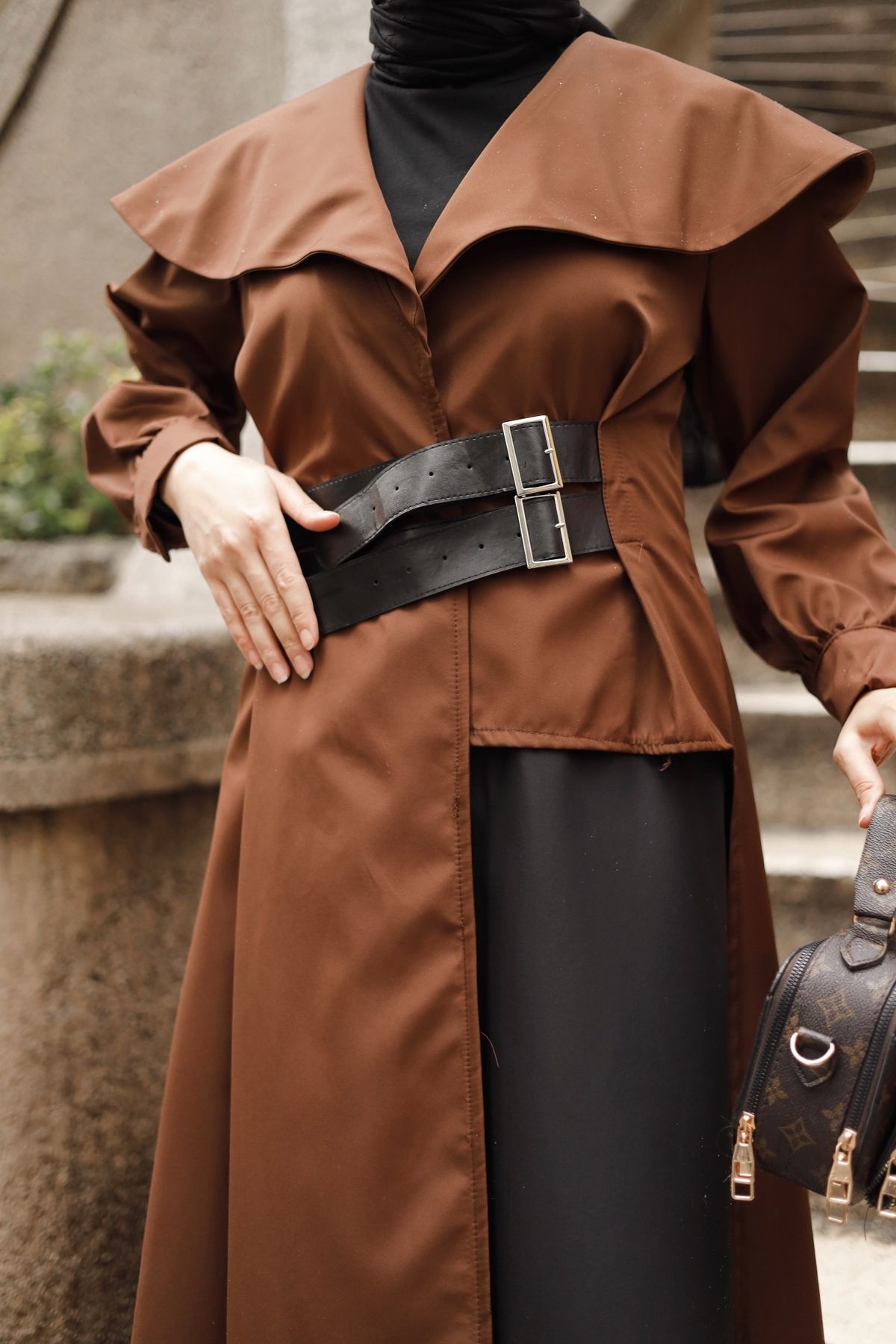 Gizce-Leor Brown Trench Coat 4