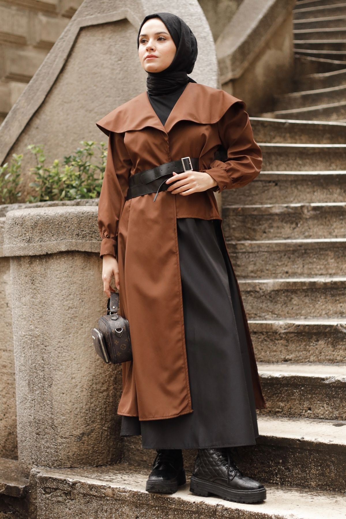 Gizce-Leor Brown Trench Coat 2