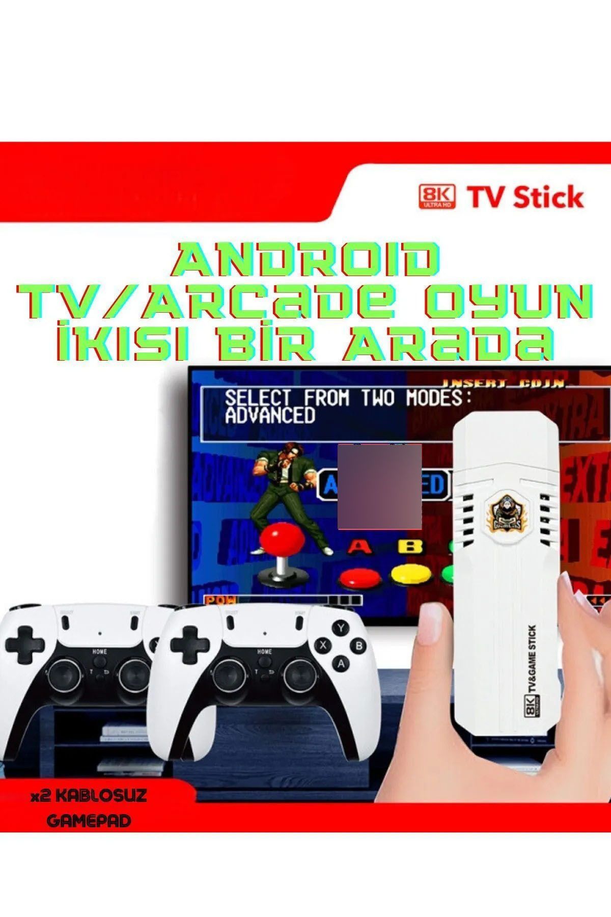 RAEES K8 PRO Android 12.1 TV BOX 10000+ OYUN Retro Arcade Oyun Konsolu Atari