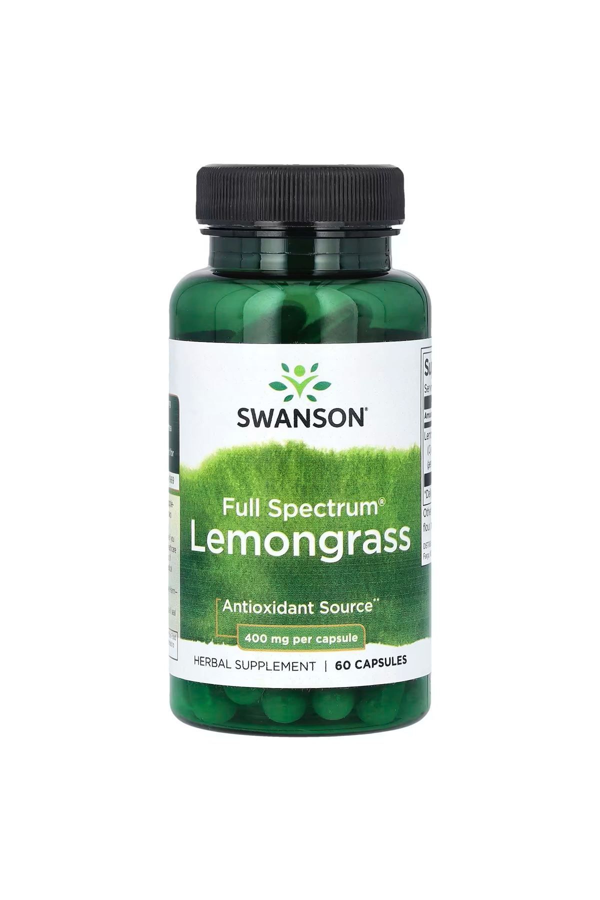 SWANSON Full Spectrum Lemongrass, 400 mg, 60 Capsules