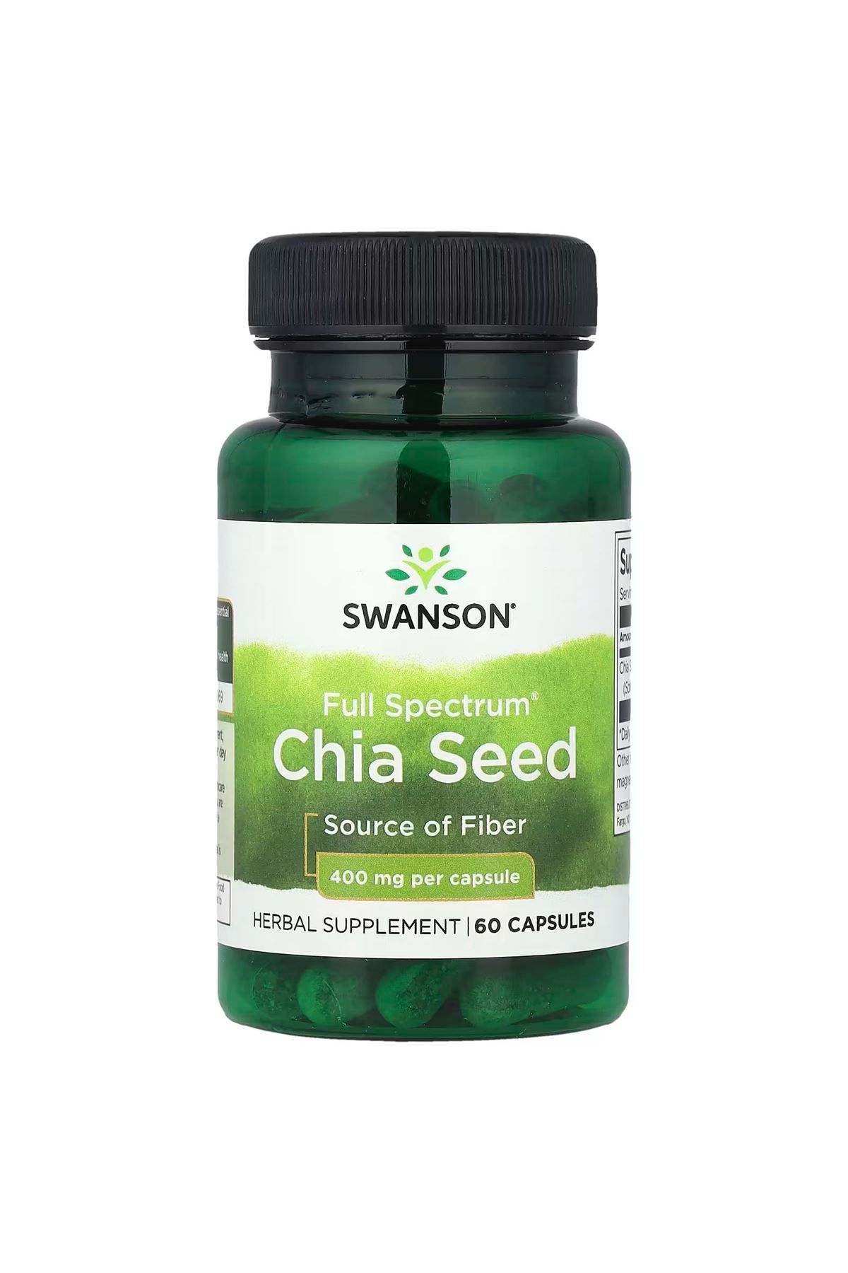 SWANSON Full Spectrum® Chia Tohumu, 400 mg, 60 Kapsül