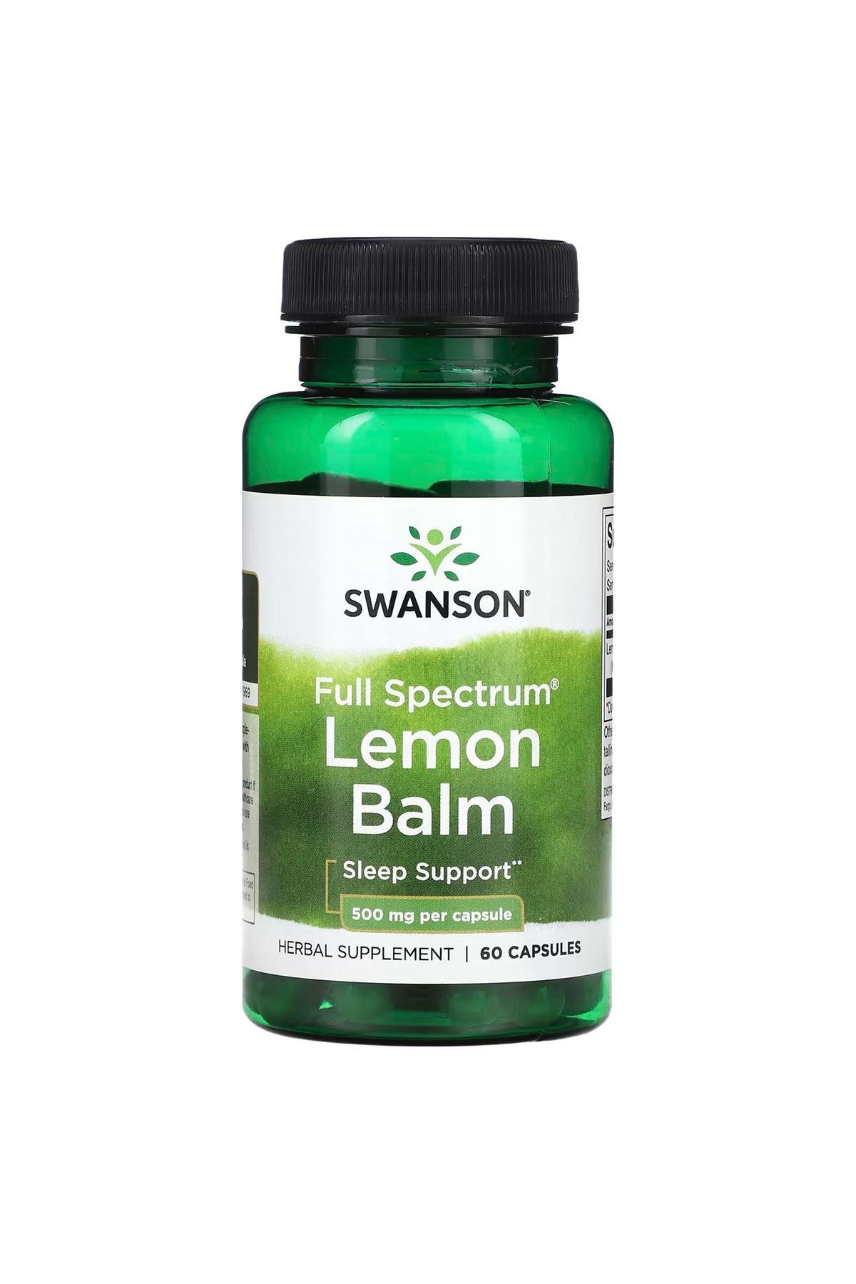 SWANSON Tam Spektrum Limon Otu, 500 mg, 60 Kapsül