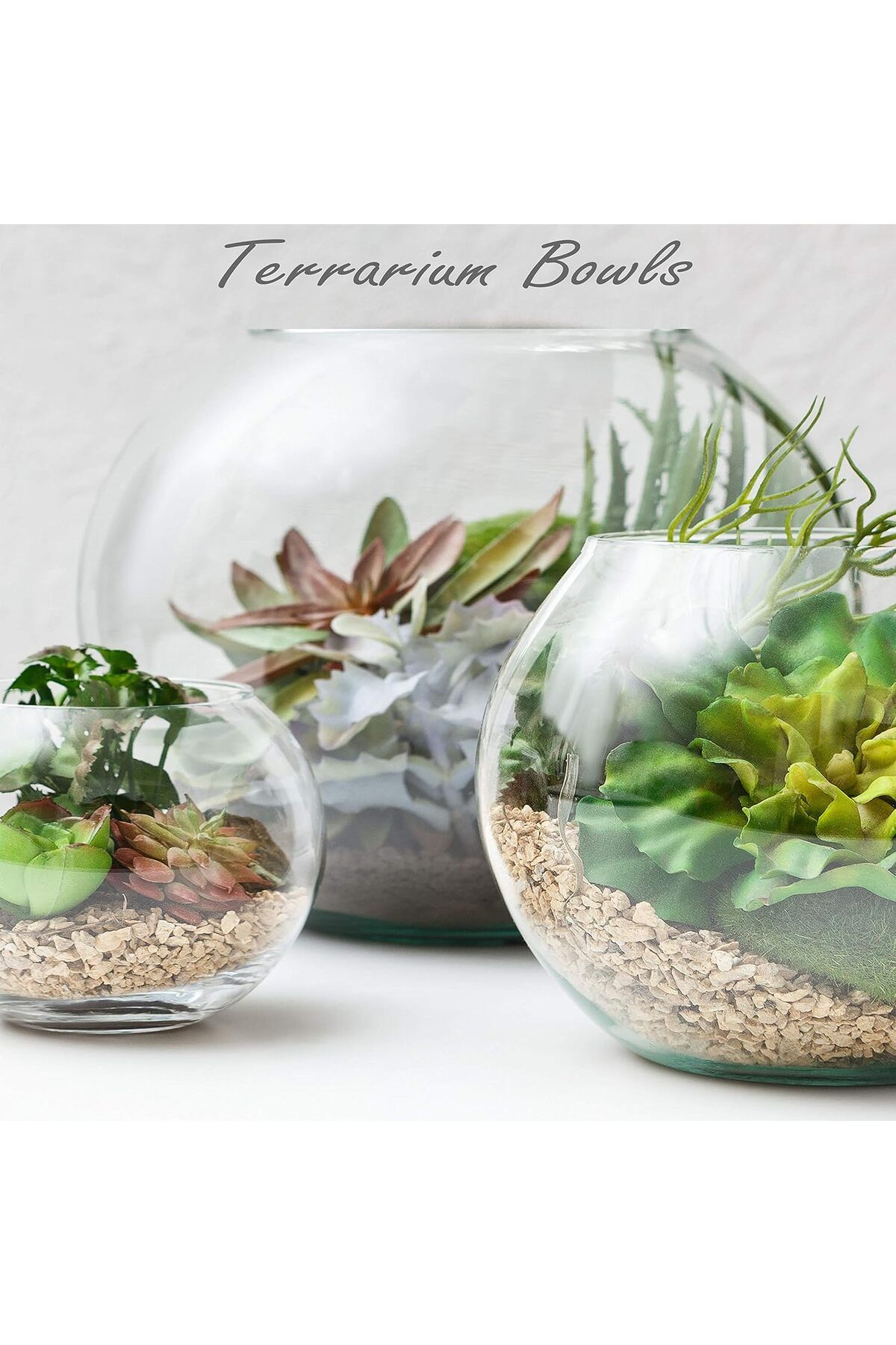 Home Zone-Glass Bubble Bowl (H-7.5" W-10", Approx. 2 Gal.) Multiple Size Choices Fish Bowl Vase 4
