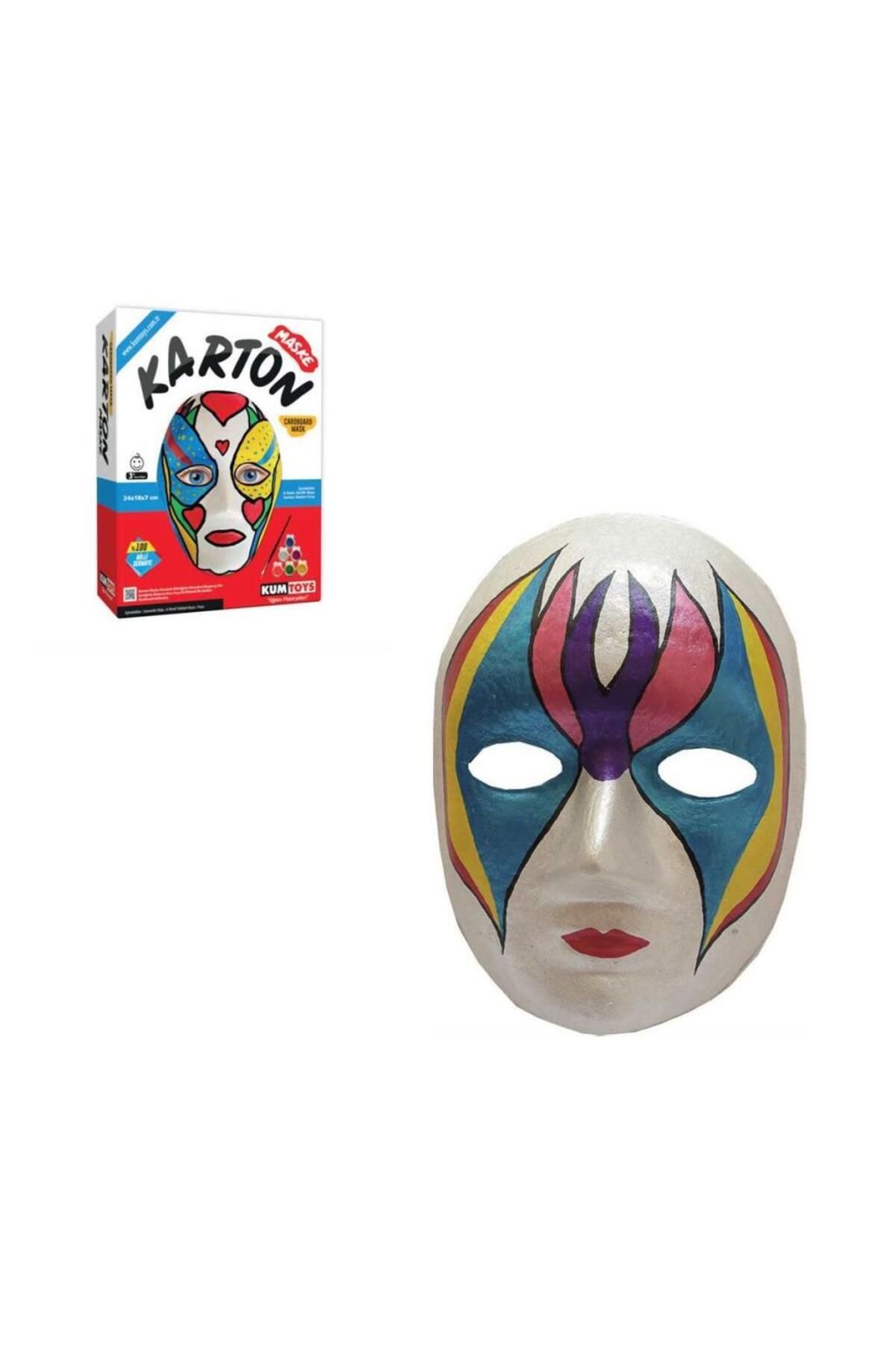 Hediye Marketi KM5308 Karton Maske Boyama Seti -Kumtoys