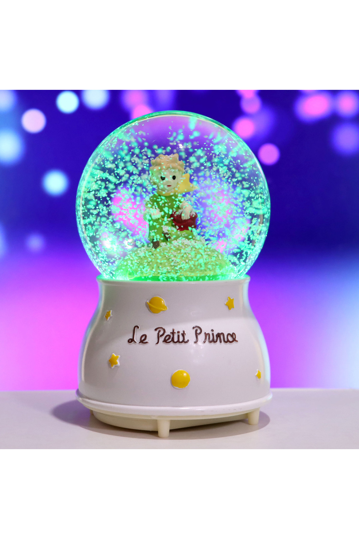 The Little Prince Küçük Prens Müzikli Işıklı Otomatik Kar Tanesi Püskürtmeli Büyük Boy Kar Küresi