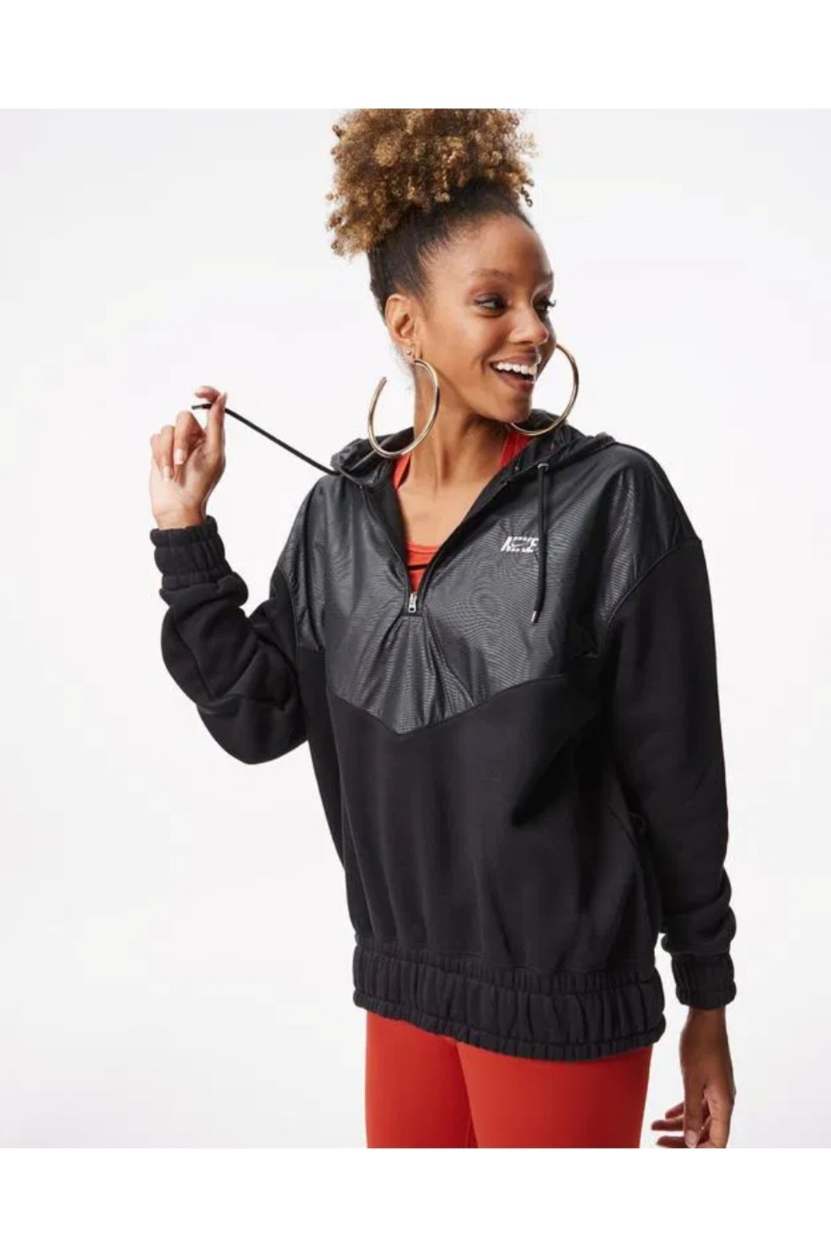 Nike-Women's Icon Clash Hoodie 1/4 Zip Black Dq7147-010 Original Sport 2