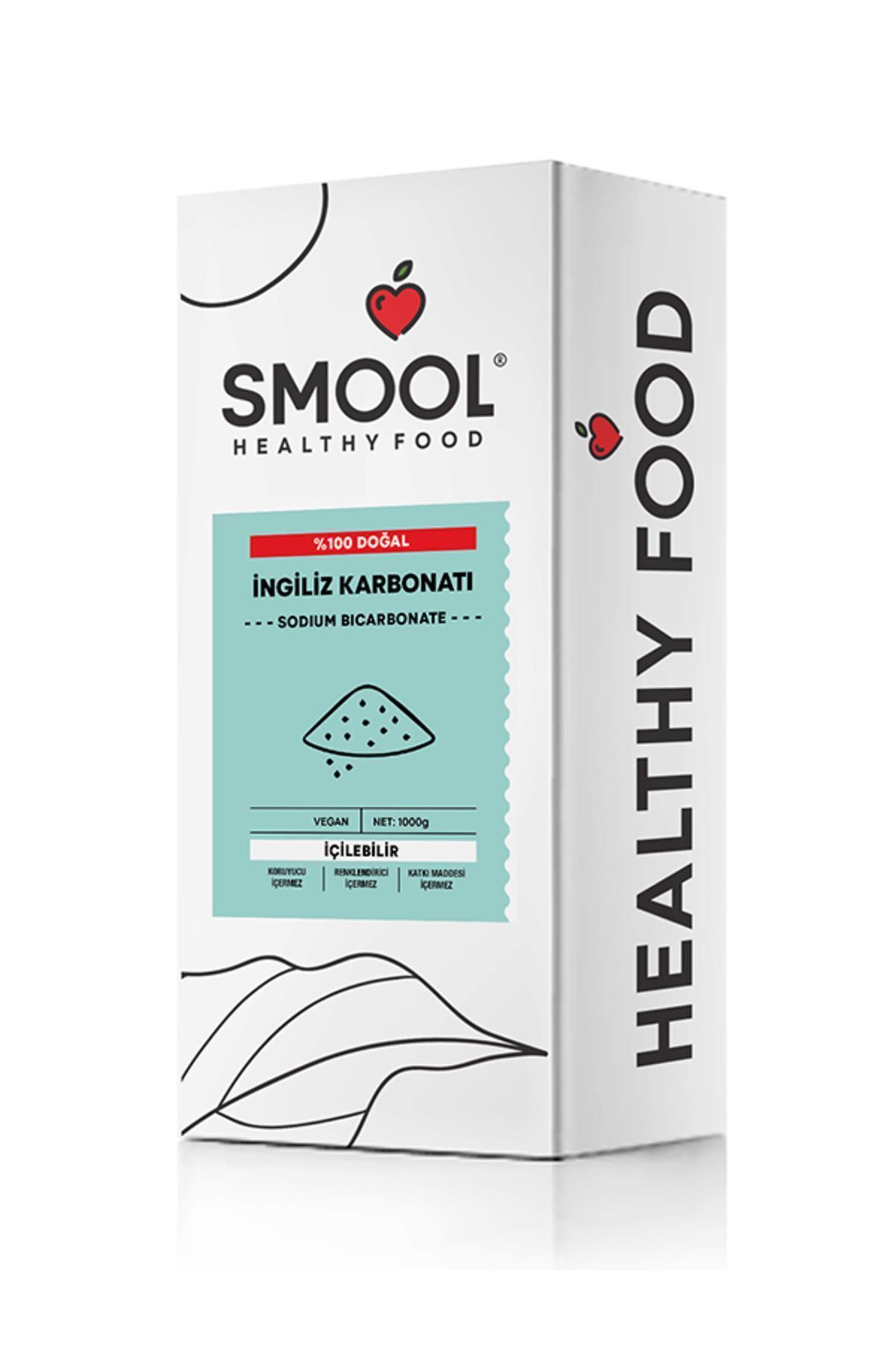 SMOOL İngiliz Karbonatı (1000 GR) Içilebilir Katkısız Yenilebilir Gıda Tipi Food Grade