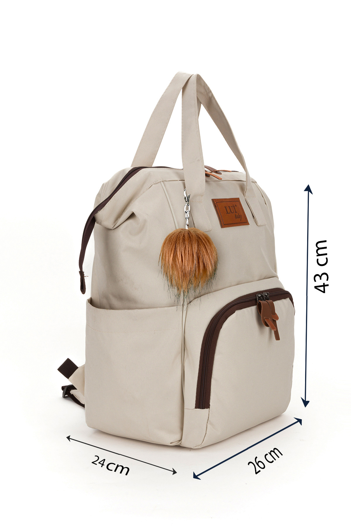 Yerli Baby Anne bebek bakım sırt çantası termal biberonluk ve askı aparatı hediyeli fotoğrafı 2 (önizleme)