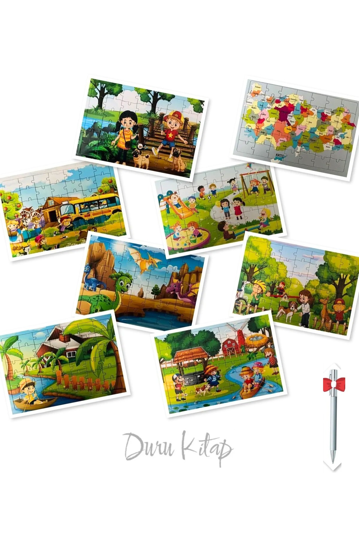 Yıldız Kardeşler 42'şer Parça 23 X 33 Cm, +5 Yaş Çocuk Puzzle Seti